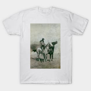 The Fire-Eater Slung His Victim Across His Pony by Frederic Remington T-Shirt